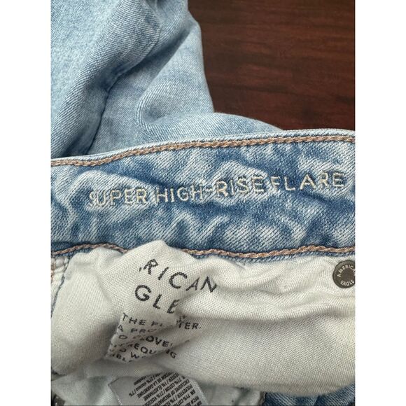 American Eagle Next Level Stretch Super High-Rise Flare Jeans Size 16 - Picture 8 of 11